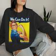 「We Can Do It」ポスター ロージー The Riveter Girl Power」 レディーススウェットシャツ 彼女への贈り物