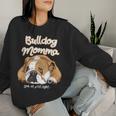 かわいいイングリッシュブルドッグ Momma Bullie Love At Firstight レディーススウェットシャツ 彼女への贈り物