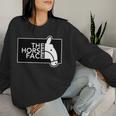 ザ・ホース・フェイス The Horse Face 午年 馬【十二支 干支】2026年 ブランド パロディ 長袖tシャツ レディーススウェットシャツ 彼女への贈り物