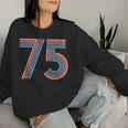 ナンバー 75 七五周年 男性 女性 75歳の誕生日 レディーススウェットシャツ 彼女への贈り物