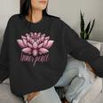 ピンクの蓮の花 曼荼羅 レディーススウェットシャツ 彼女への贈り物
