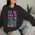 面白い30歳の誕生日の古いメーター 面白い30歳のギフト 女性 男性 面白い電卓 30歳の誕生日のギフト レディーススウェットシャツ 彼女への贈り物