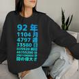 面白い92歳の誕生日の古いメーター 面白い92歳のギフト 女性 男性 面白い電卓 92歳の誕生日のギフト レディーススウェットシャツ 彼女への贈り物