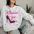 20歳の誕生日 ハイヒール A Queen Was Born In 2006 レディーススウェットシャツ 彼女への贈り物