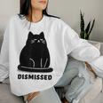 Annoyed Cat Dismissedarcastic Rolling Eyes カワイイキャット レディーススウェットシャツ 彼女への贈り物