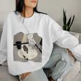 Trashed Panda ミーム アライグマ 面白いアート レディーススウェットシャツ 彼女への贈り物