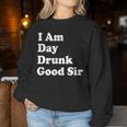 I Am Day Drunk Goodir Drinking Drunk ユーモア レディーススウェットシャツ 面白い贈り物