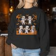 Dabbing Dancing Mummy ハロウィン ダブ ダンス ポーズ ミイラ 長袖tシャツ レディーススウェットシャツ 面白い贈り物