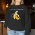 Dolce And BananaCute Graphic Banana レディーススウェットシャツ 面白い贈り物