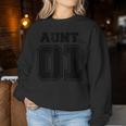 Enjoy World No1 Aunt 01 スポーツスタイル Best Cool Aunt Ever レディーススウェットシャツ 面白い贈り物