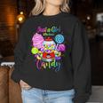 Just A Girl Who Loves Candy、レインボースイーツテスターギフト レディーススウェットシャツ 面白い贈り物