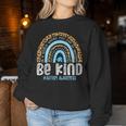 Be Kind Autism Awareness Leopard Rainbow Choose Kindness Women Sweatshirt Unique Gifts