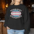 Lgbt お父さん 母 誇り Of My Transgender Daughter Transpride レディーススウェットシャツ 面白い贈り物