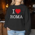 I Love Roma Graphic Novelty & Cool s レディーススウェットシャツ 面白い贈り物