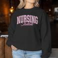 Pink Gingham Nursing Student Trendy Nurse School Top Women Sweatshirt Funny Gifts