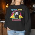 Spoiler Alert You're All Gonna Die Rainbow Cute Grim Reaper レディーススウェットシャツ 面白い贈り物
