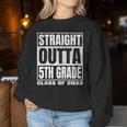 Straight Outta 5Th Gradechool Graduation Class Of 2033 レディーススウェットシャツ 面白い贈り物