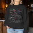数学tシャツ Teacher Formulas Cheatheet Cool Geek Nerd レディーススウェットシャツ 面白い贈り物