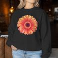 開花期のハンサムなガーベラの花 レディーススウェットシャツ 面白い贈り物