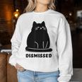 Annoyed Cat Dismissedarcastic Rolling Eyes カワイイキャット レディーススウェットシャツ 面白い贈り物