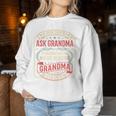 If Momays No Ask Grandma Familyassy Quote レディーススウェットシャツ 面白い贈り物