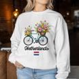 オランダの風車 チューリップフィールド オランダ 春の花 バイク レディーススウェットシャツ 面白い贈り物