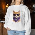 喜寿 77歳 Kiju 猫好き 誕生日 可愛い 男性 女性 レディーススウェットシャツ 面白い贈り物