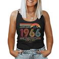 1966年1月生まれ 還暦祝い 60歳 誕生日 ヴィンテージ レトロ 1966 ギフト 男性 女性 レディースタンクトップ