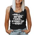 Falleven Timestand Up Eight インスピレーションスローガン レディースタンクトップ