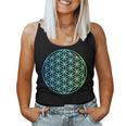 Flower Of Life 宇宙のポジティブなエネルギー フラワーオブライフ 長袖tシャツ レディースタンクトップ