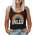 Lgbtq Ally Pocket Retrointage Gay Pride Lgbt Rainbow Flag レディースタンクトップ