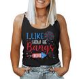 I Like How He Bangs マッチング カップル 4Th Of July 花火 レディースタンクトップ