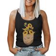 ゴッホ ひまわり ポケットアート 花柄 恋人スタイル 長袖tシャツ レディースタンクトップ