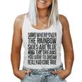 Somewhere Over The Rainbow-メンズ レディース キッズ バタフライ レディースタンクトップ
