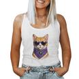 喜寿 77歳 Kiju 猫好き 誕生日 可愛い 男性 女性 レディースタンクトップ