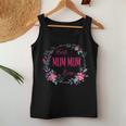 Best Mum Mum Ever With Pink Floral Fun Aunt Grandma Mom Women Tank Top Unique Gifts