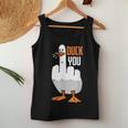 Duck You Duck レディースタンクトップ 面白い贈り物