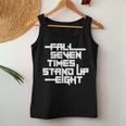 Falleven Timestand Up Eight インスピレーションスローガン レディースタンクトップ 面白い贈り物