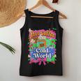 Hot Coffee Cold World レトロ コケット リボン グラフィック 長袖tシャツ レディースタンクトップ 面白い贈り物