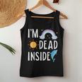 I'm Dead Inside Happy Rainbowunshine Dolphin ファニーtシャツ レディースタンクトップ 面白い贈り物
