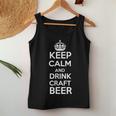 Keep Calm And Drink Craft Beer Beer Lover レディースタンクトップ 面白い贈り物