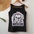 I Love My Boxer Dog Mom Dad Kawaii Dog Doodles ボクサー 犬 レディースタンクトップ 面白い贈り物