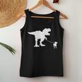 T-Rex Walking Jack Russel Divertente Cane Mamma Papà Dinosauro Trex Canotta da donna Regalos divertidos