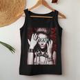 Trendy Floral Beast Girl Photo レディースタンクトップ 面白い贈り物