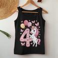 ユニコーン 4 誕生日 女の子 4 歳 馬 わたしは 4 レディースタンクトップ 面白い贈り物