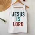 Jesus Is Lord – Christian Faithintage Born-Again Graphic レディースタンクトップ 面白い贈り物