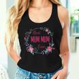 Best Mum Mum Ever With Pink Floral Fun Aunt Grandma Mom Women Tank Top Gifts for Her