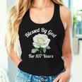Blessed By God For 107 Yeasオールドローズフラワー 107歳の誕生日 長袖tシャツ レディースタンクトップ 彼女への贈り物