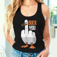 Duck You Duck レディースタンクトップ 彼女への贈り物