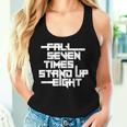 Falleven Timestand Up Eight インスピレーションスローガン レディースタンクトップ 彼女への贈り物